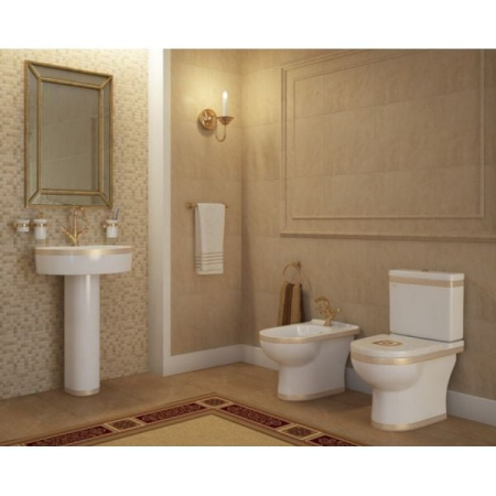 Унитаз-компакт Della Globus Super Plus Версаче (золото) DE3110900148