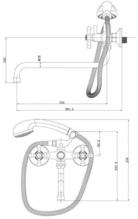Смеситель для ванны Lemark Promotion (LM6041C)