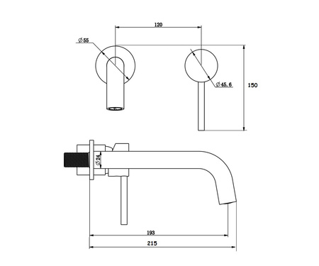 Смеситель для раковины Bronze de Luxe Scandi бронза 14511BR