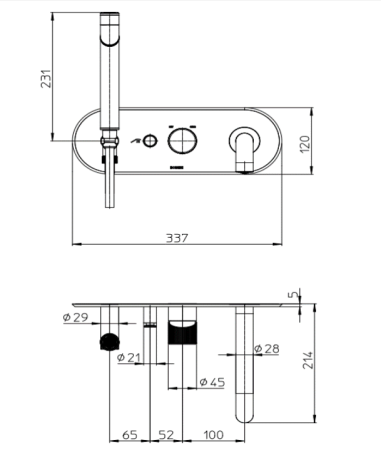 Смеситель для ванны Bossini Ply Z00945.030 хром