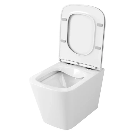 Унитаз подвесной безободковый OWL Vatter Ruta-H mini с сиденьем DP микролифт (Slim) OWLT190403S