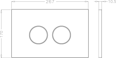 Кнопка смыва STWORKI Хельсинки 500474 золотая матовая