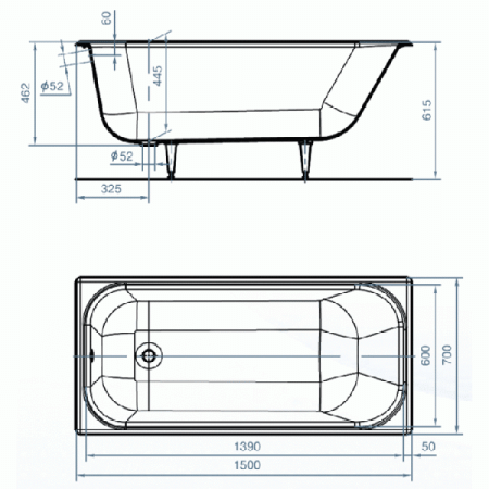 Чугунная ванна Ностальжи (150x70), г. Новокузнецк