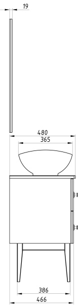 Зеркало (76х82)  ASB-Woodline Каталина 80 12080