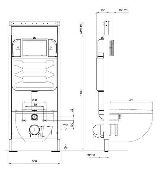 Комплект унитаза с инсталляцией Aquatek SET ОБЕРОН Easy Fix