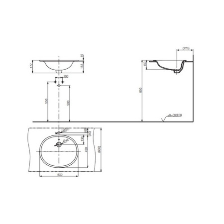 Раковина встраиваемая Toto Public LW762B#XW