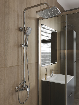 Душевая система с смесителем для душа OneLife P01-912cr хром