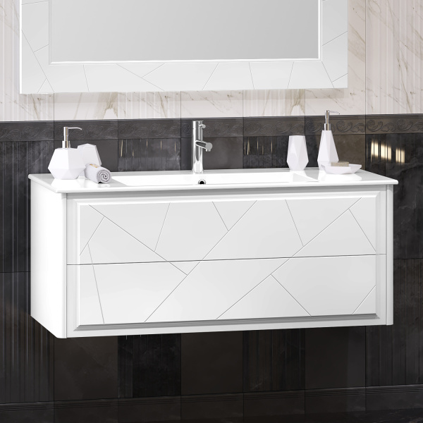 Тумба под раковину Opadiris Луиджи 120   00-00007152 белый матовый (без раковины)