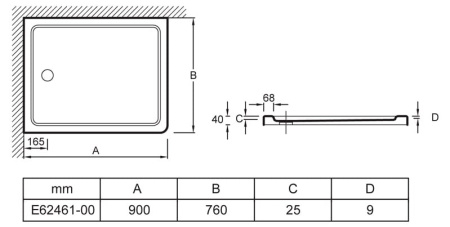 Поддон Jacob Delafon Flight E62461-00