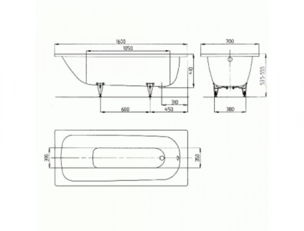 Стальная ванна Kaldewei SANIFORM PLUS 362-1 (160x70) 111700010001 Стальная ванна Kaldewei SANIFORM PLUS 362-1 (160x70) 111700010001