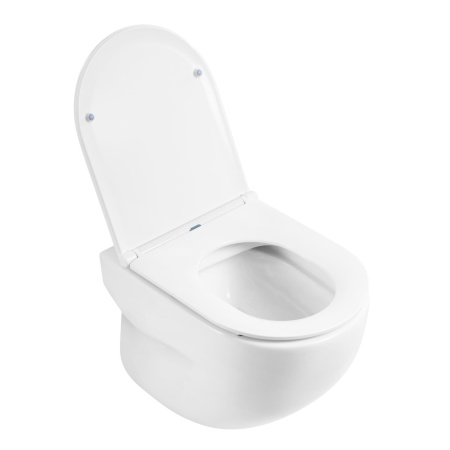 Унитаз подвесной безободковый BelBagno ONDA BB066CHR/BB870SC с сиденьем микролифт