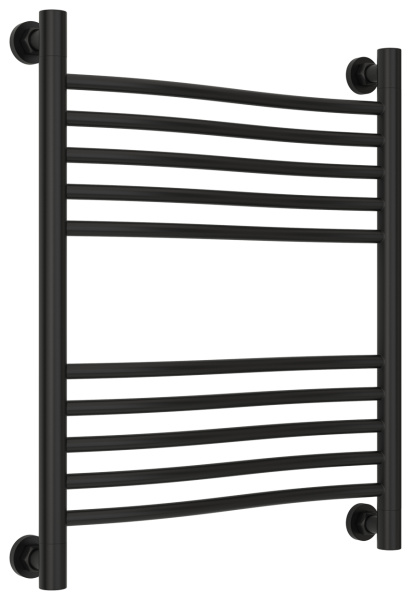 Полотенцесушитель Водяной Сунержа Флюид + (60х50) Матовый Черный 31-0222-6050