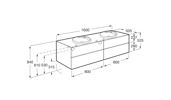 Тумба под раковину Roca Beyond к-т с раковиной 851395402