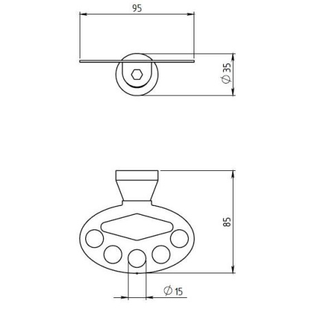 Держатель зубных щеток Novaservis Metalia 6344.0