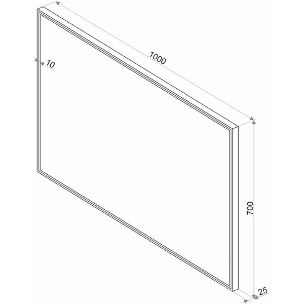 Зеркало Континент Sting 1200х700 ЗЛП513 с подсветкой с сенсорным выключателем