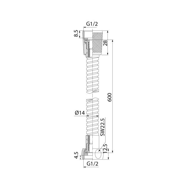 Шланг д/душа IDDIS (A50711 0.6)