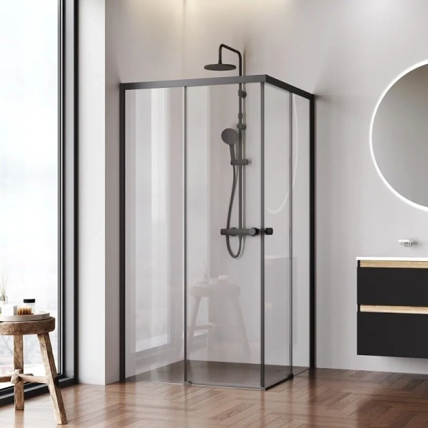Душевой уголок (100х100) Am.Pm X-Joy W94G-403-100100-BT1K черный матовый