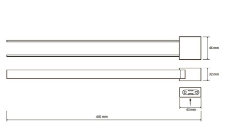 Полотенцедержатель двойной поворотный Bemeta Via 135004102
