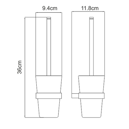 Ершик для унитаза подвесная WasserKRAFT Sauer K-7927