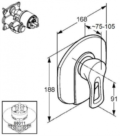Смеситель для душа Kludi MX 336550562