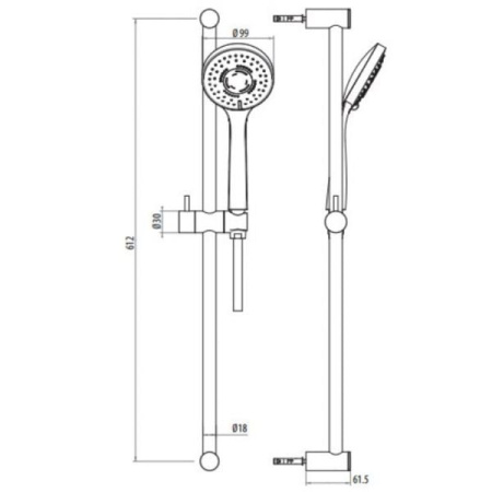 Душевой гарнитур Gattoni PD 1081/PDC0cr