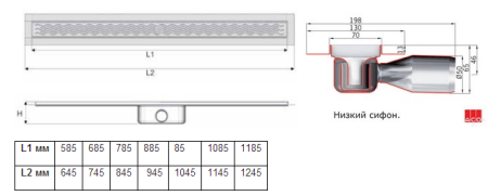 Трап ACO ShowerDrain C-line 408768
