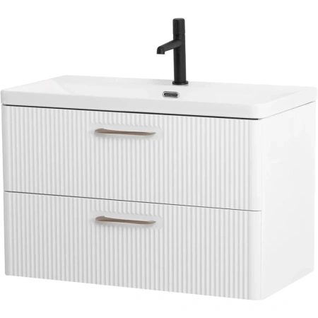 Тумба под раковину BelBagno Due DUE-800-2C-SO-BL-P без ручек, Bianco Lucido
