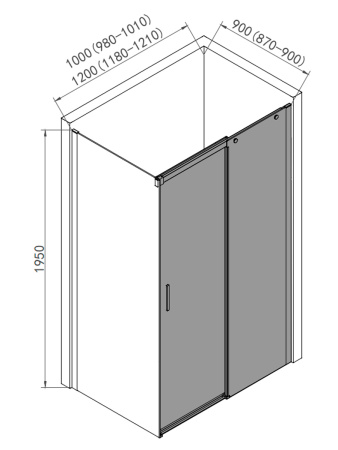Душевая перегородка AQUAme AQM4804