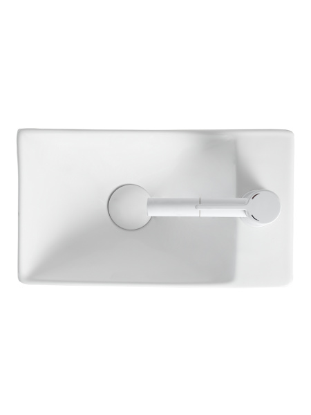 Раковина подвесная (37,5х21,5) Agger ASH131375L белый глянец