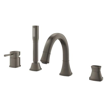 Смеситель для ванны на 4 отверстия Grohe Grandera 19936 AL0 (19936AL0) темный графит матовый