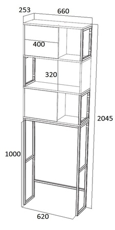 Шкаф 1Marka Grunge loft Ц0000005249