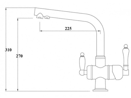 Смеситель под фильтр Zorg ZR 328 YF ПЕСОЧНЫЙ