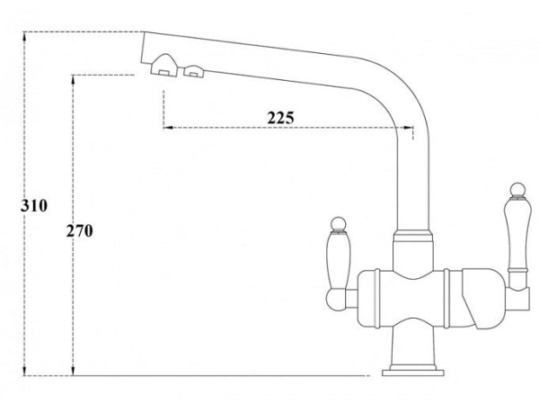 Смеситель под фильтр Zorg ZR 328 YF ПЕСОЧНЫЙ Смеситель под фильтр Zorg ZR 328 YF ПЕСОЧНЫЙ