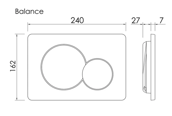 Клавиша смыва Ceramicanova Balance Sphere CN12-003MB черный