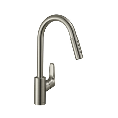 Смеситель для кухни с выдвижным изливом Hansgrohe Focus M41 31815800 нержавеющая сталь