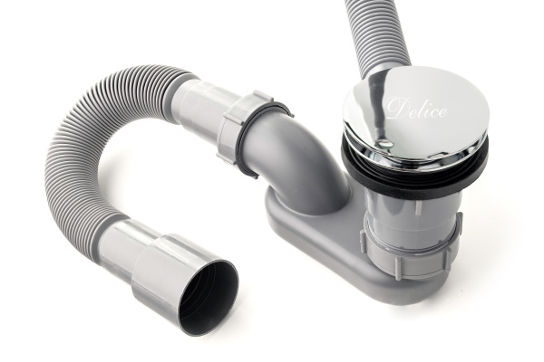 Слив-перелив полуавтомат Delice Черный матовый