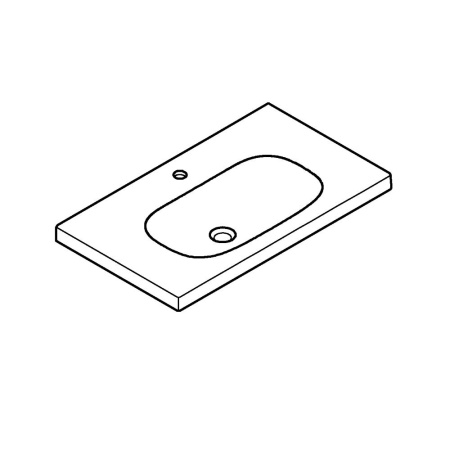 Раковина накладная (80х46) GROHE Euro Ceramic 39584 00H (3958400H)