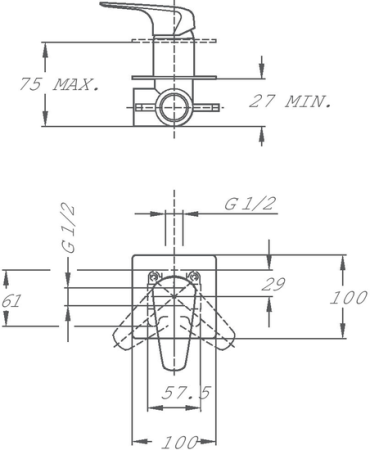 Смеситель для душа Teka Itaca 672410200