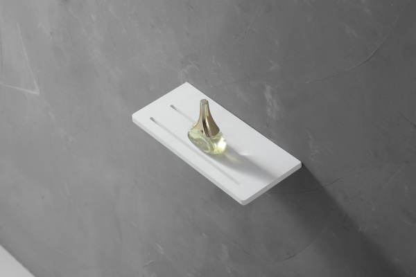 Полочка для ванной комнаты ABBER Stein AS1653 белая матовая