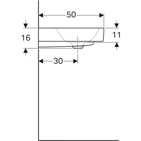 Раковина подвесная Geberit Citterio 500.544.01.1