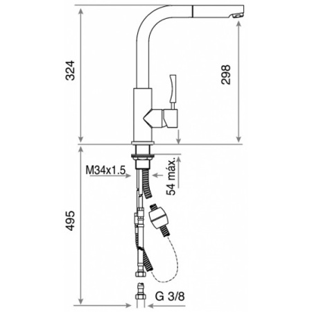 Смеситель для кухни TEKA INX 749380200