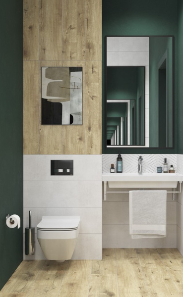 Подвесной унитаз безободковый Cersanit CREA SQUARE Clean On DPL EO slim 63115