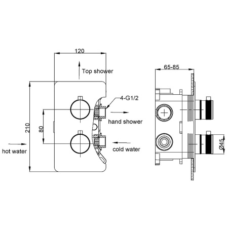 Смеситель для душа Boheme Cell 134-2-MW