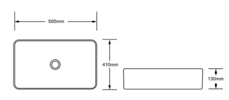 Раковина накладная (50х40) SantiLine SL-1051MW