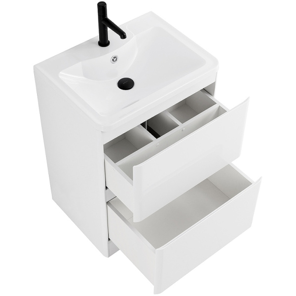 База под раковину BelBagno ALBANO-600-2C-PIA-BL Bianco Lucido