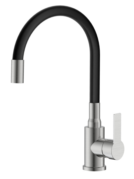 Смеситель для кухни однорычажный с гибким изливом Agger Easy A3100522 сатин матовый