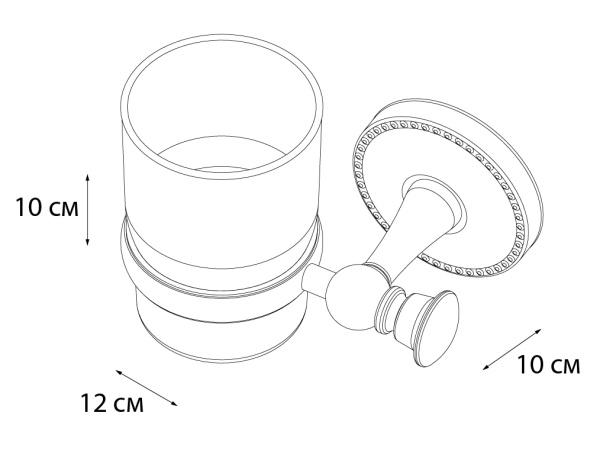 Держатель зубных щеток FIXSEN ADELE одинарный FX-55006