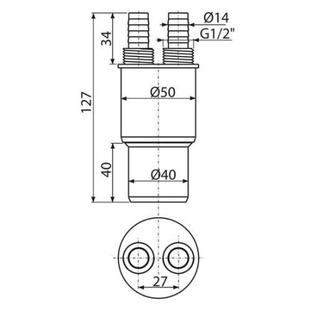 Переходная муфта AlcaPlast AKS6