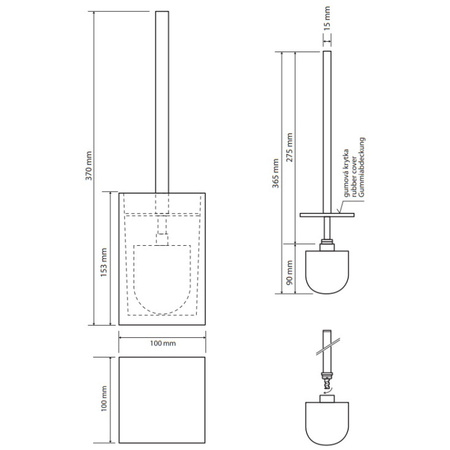 Туалетный ершик напольный Bemeta Vista 120113316-104