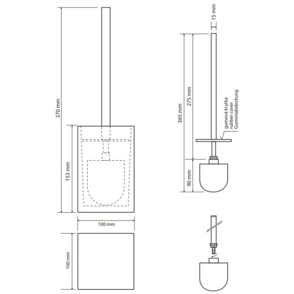 Туалетный ершик напольный Bemeta Vista 120113316-104